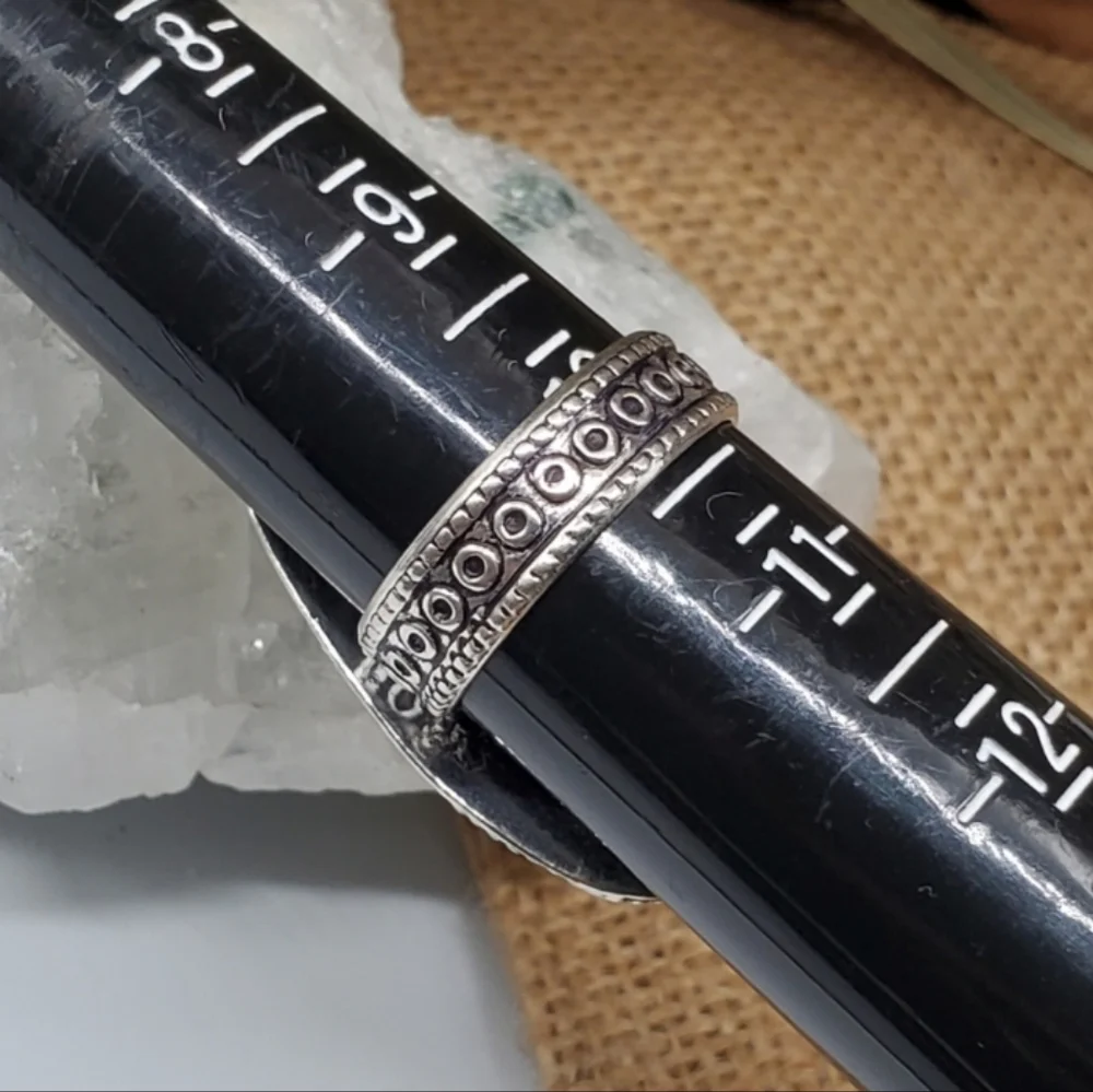 LARGE AMETRIN STONE  Rhodium/925 Silver Bohemian Ring Artisan Vintage Jewelry